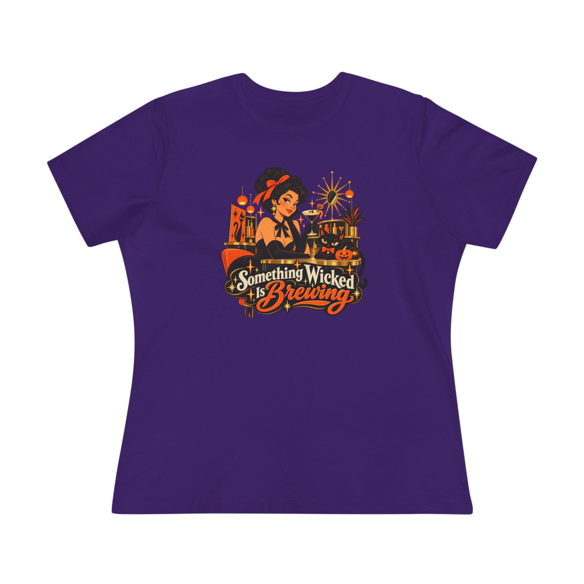 Purple Something Wicked Is Brewing women's tee product view