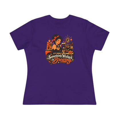 Purple Something Wicked Is Brewing women's tee product view