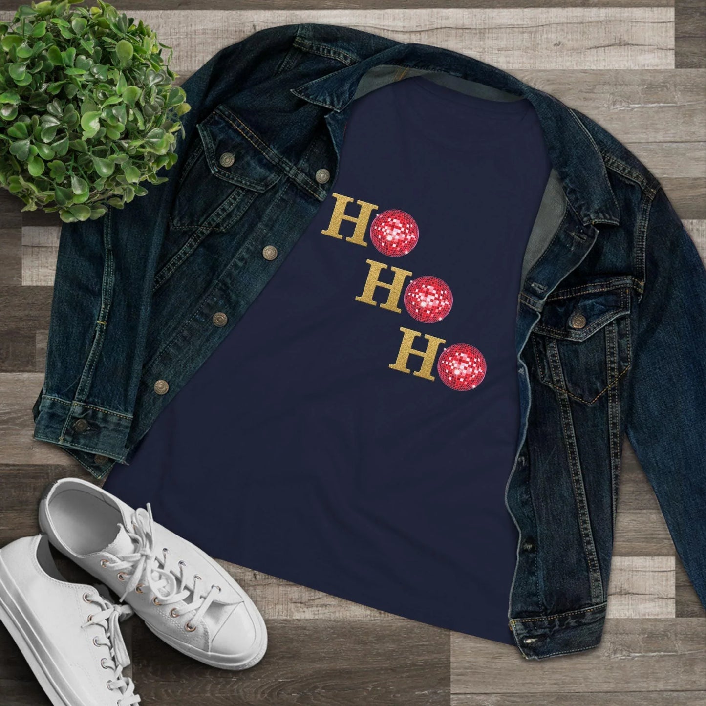 Ho Ho Ho ✨ Women's Softstyle Tee (with Disco Ball O's!) - Whippie's