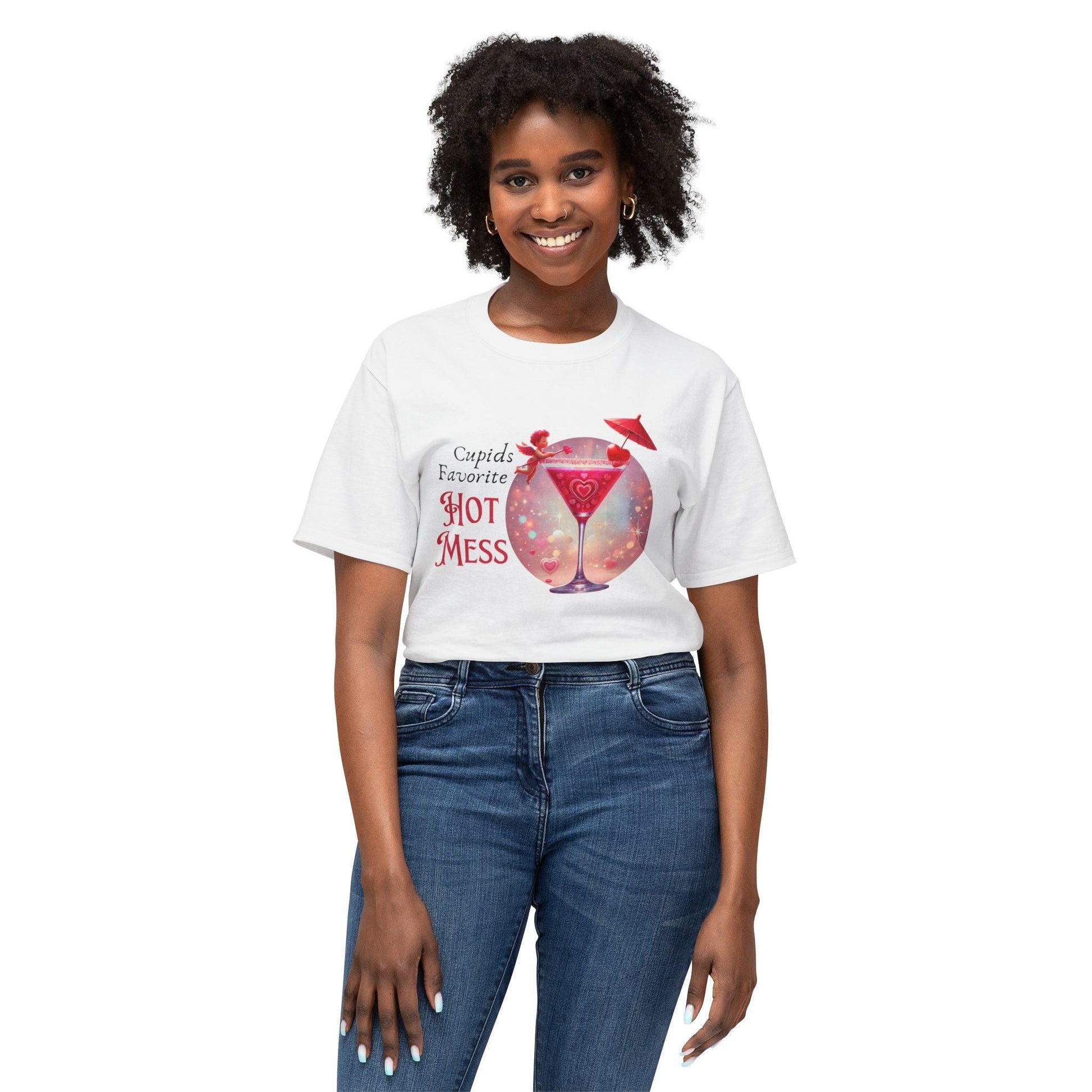 Cupids Favorite Hot Mess Unisex HD Cotton T-shirt - Valentine's Day Special - Whippie's