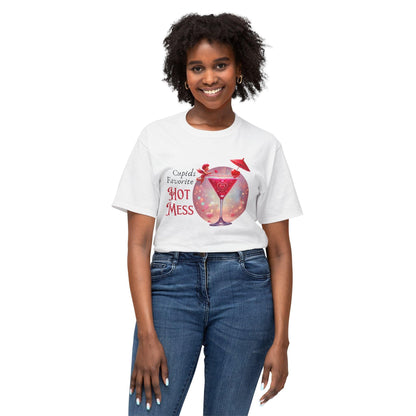 Cupids Favorite Hot Mess Unisex HD Cotton T-shirt - Valentine's Day Special - Whippie's