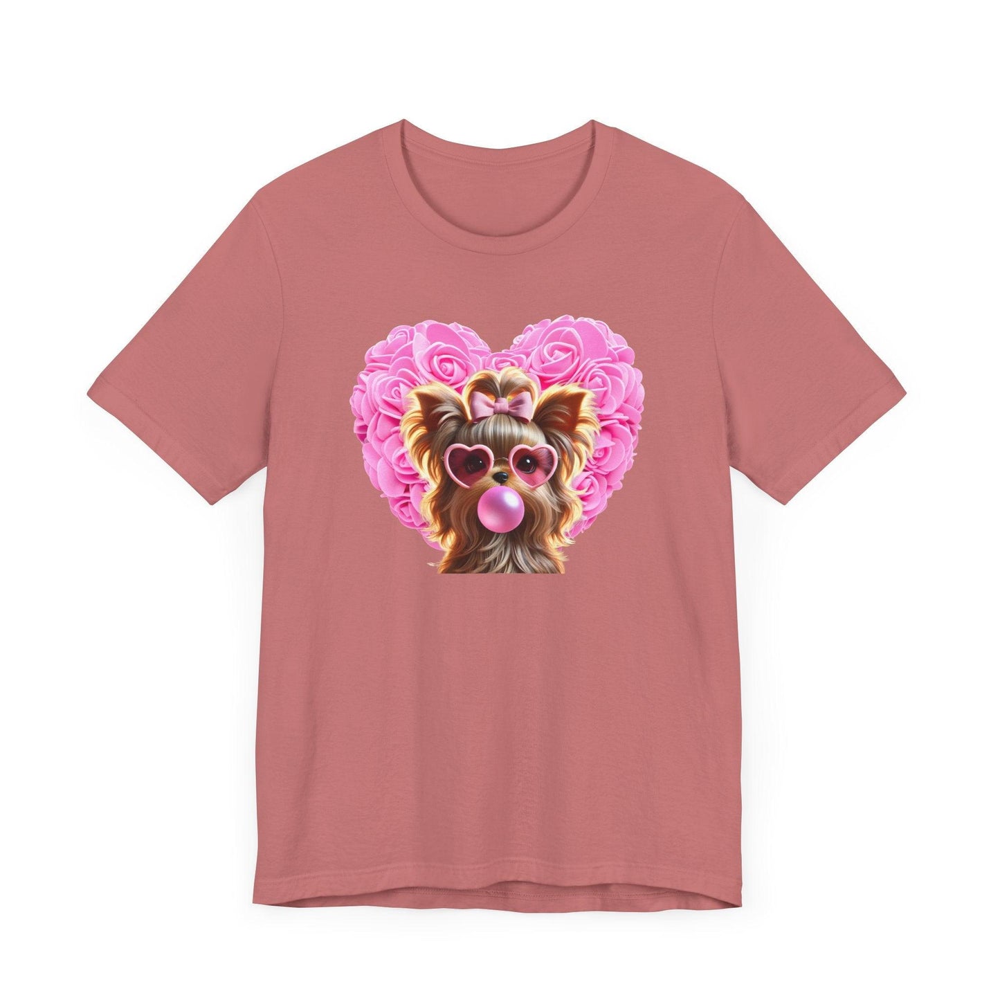Yorkie Love Unisex Jersey Tee - 💖 Cuteness Overload! 💖 - Whippie's