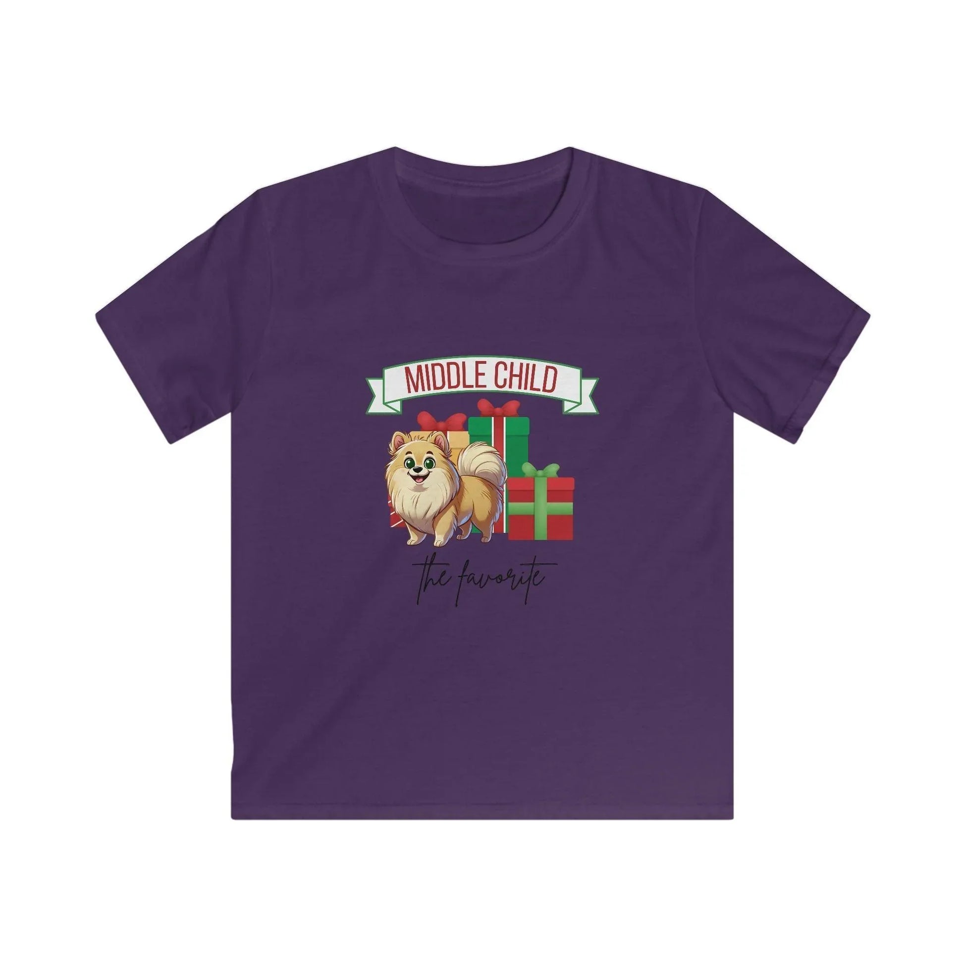 Middle Child, The Favorite 🎁🐶 Pomeranian - Kids' Tee! 🎁👑 - Whippie's