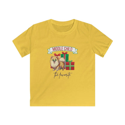 Middle Child, The Favorite 🎁🐶 Pomeranian - Kids' Tee! 🎁👑 - Whippie's