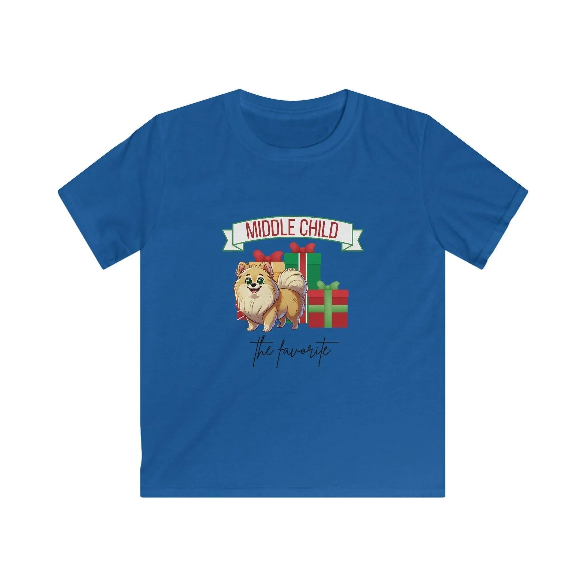 Middle Child, The Favorite 🎁🐶 Pomeranian - Kids' Tee! 🎁👑 - Whippie's
