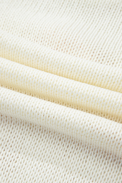 Short Sleeve Knit Applique Bow Sweater