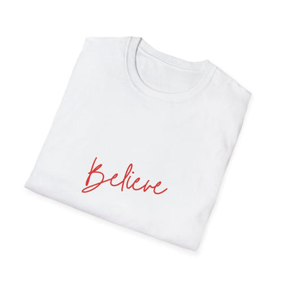 Believe ✨ Spread the Magic of Christmas! 🎅🎄 - Unisex Softstyle T-shirt - Whippie's