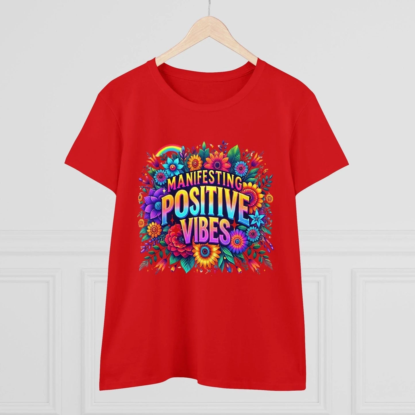 ✨ Manifesting Positive Vibes 🌈 Women's Tee 🌼 - Whippie's