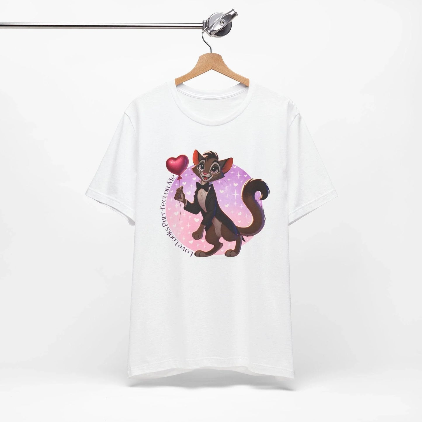 💖 Love Looks Purr-fect on Me 😻 Unisex Jersey Tee ✨ Feline fine and ready to shine! - Whippie's
