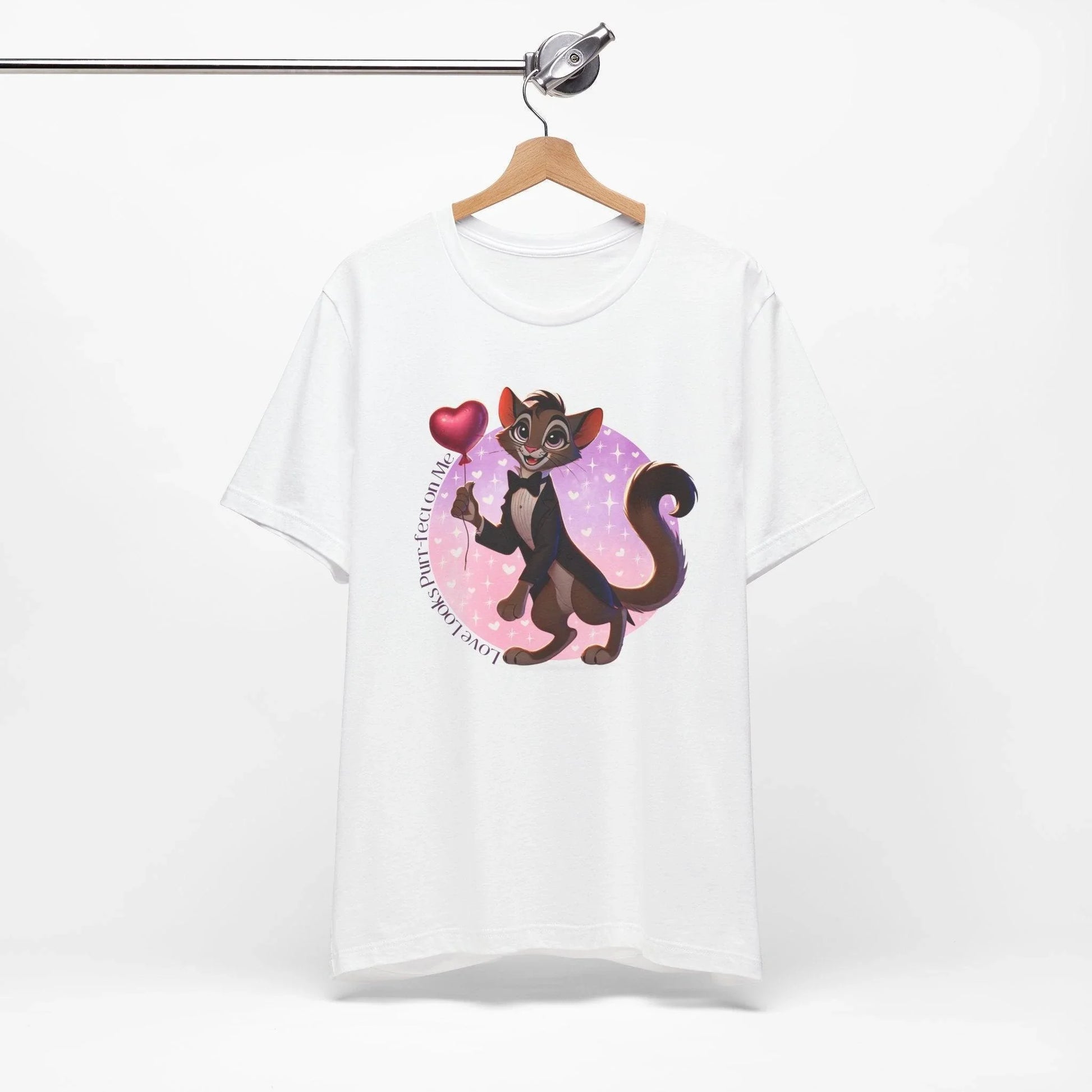 💖 Love Looks Purr-fect on Me 😻 Unisex Jersey Tee ✨ Feline fine and ready to shine! - Whippie's