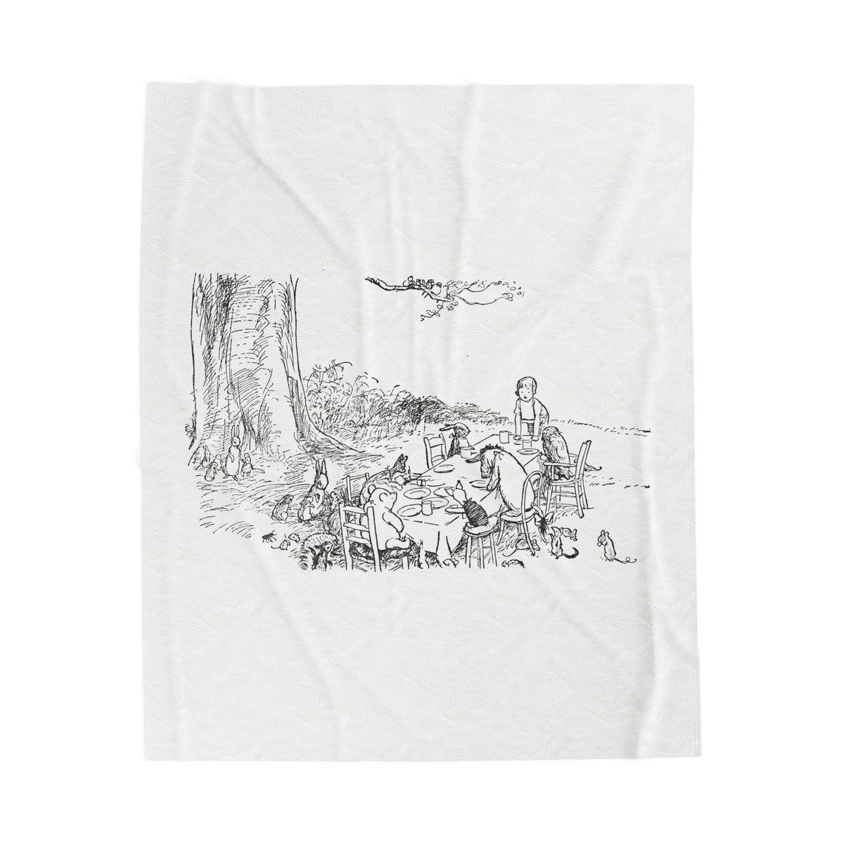 Classic Pooh Tea Party Sherpa Blanket - Hunny-Sweet Dreams!