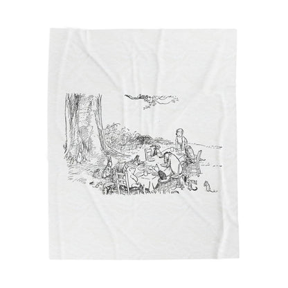 Classic Pooh Tea Party Sherpa Blanket - Hunny-Sweet Dreams!