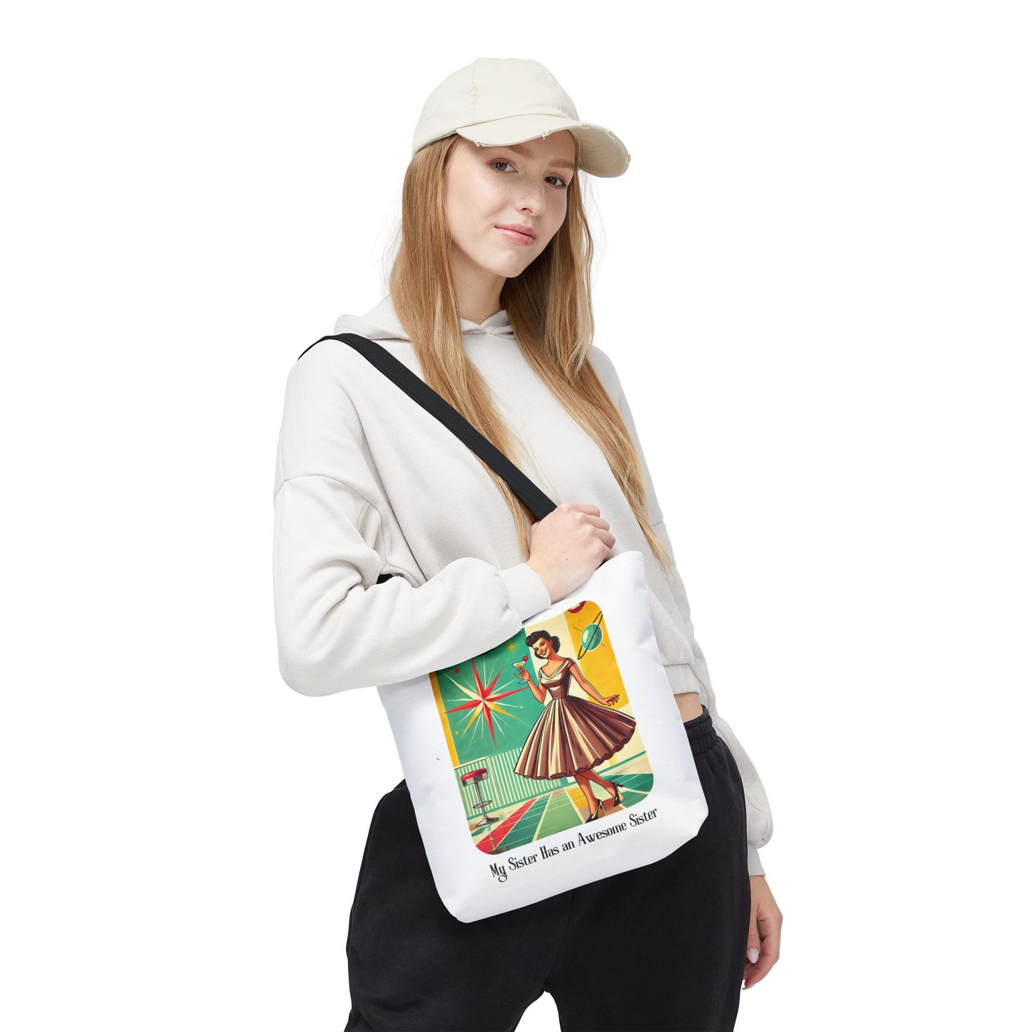 Mid-Century Awesome Sister Tote Bag | Sister Gift