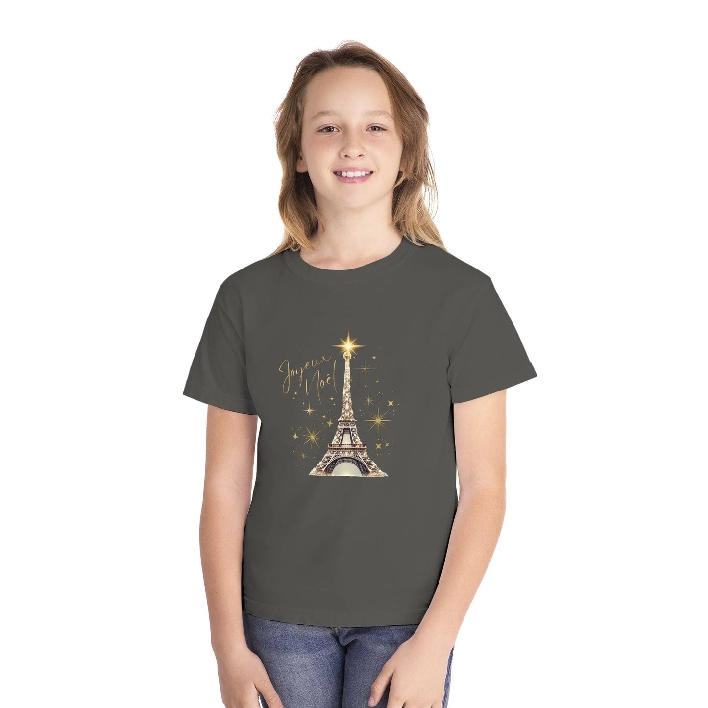 ✨ Joyeux Noël Youth Midweight Tee 🗼 A touch of Parisian elegance for your little one. - Whippie's