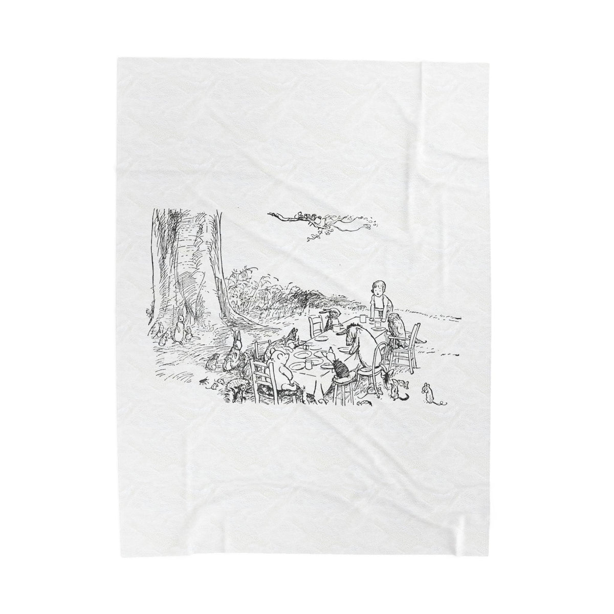 Classic Pooh Tea Party Sherpa Blanket - Hunny-Sweet Dreams!