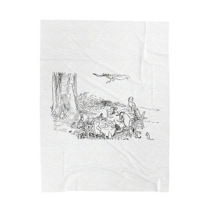 Classic Pooh Tea Party Sherpa Blanket - Hunny-Sweet Dreams!