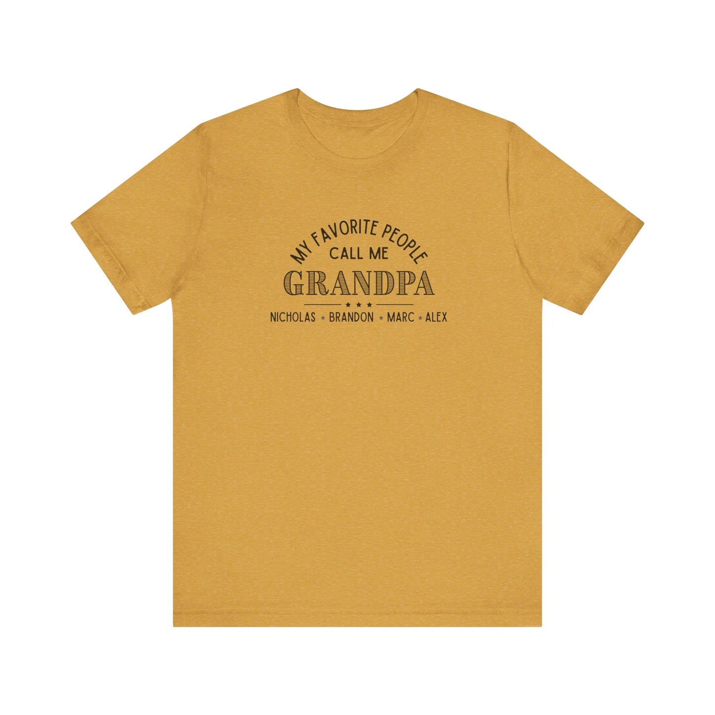 My Favorite People Call Me Grandpa - Personalized Unisex Jersey Tee - Whippie's