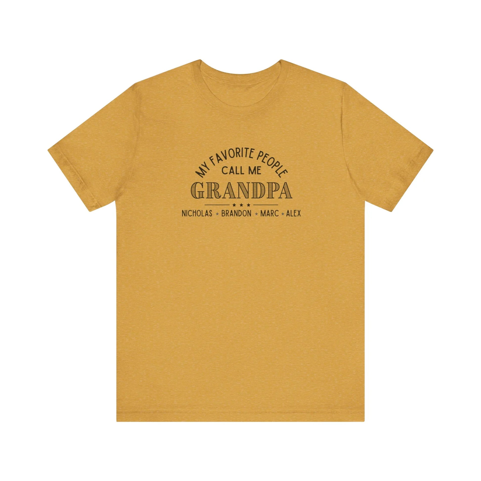 My Favorite People Call Me Grandpa - Personalized Unisex Jersey Tee - Whippie's
