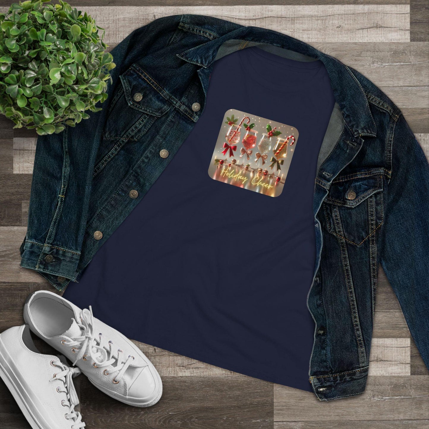 Holiday Cheer - Sip, Smile, Repeat 🥂🎄 - Women's Softstyle Tee - Whippie's