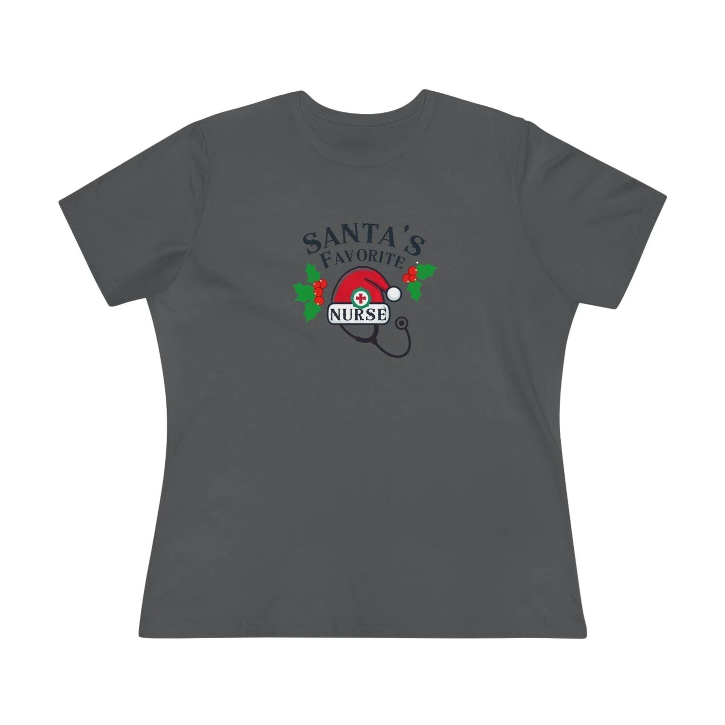 Santa's Favorite Nurse 🎅⚕️ - Stetoscope and Santa Hat 🎁🎄 - Women's Softstyle Tee - Whippie's