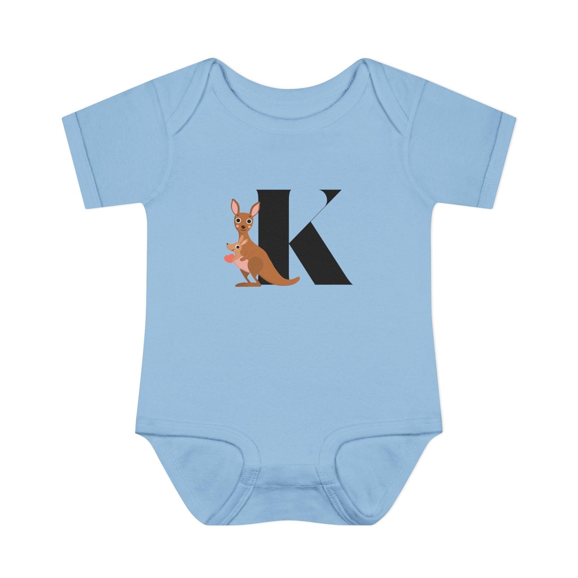 Alphabet Adventures: Letter K - Kind Kangaroo Baby Onesie K is for Kind Kangaroo! - Whippie's