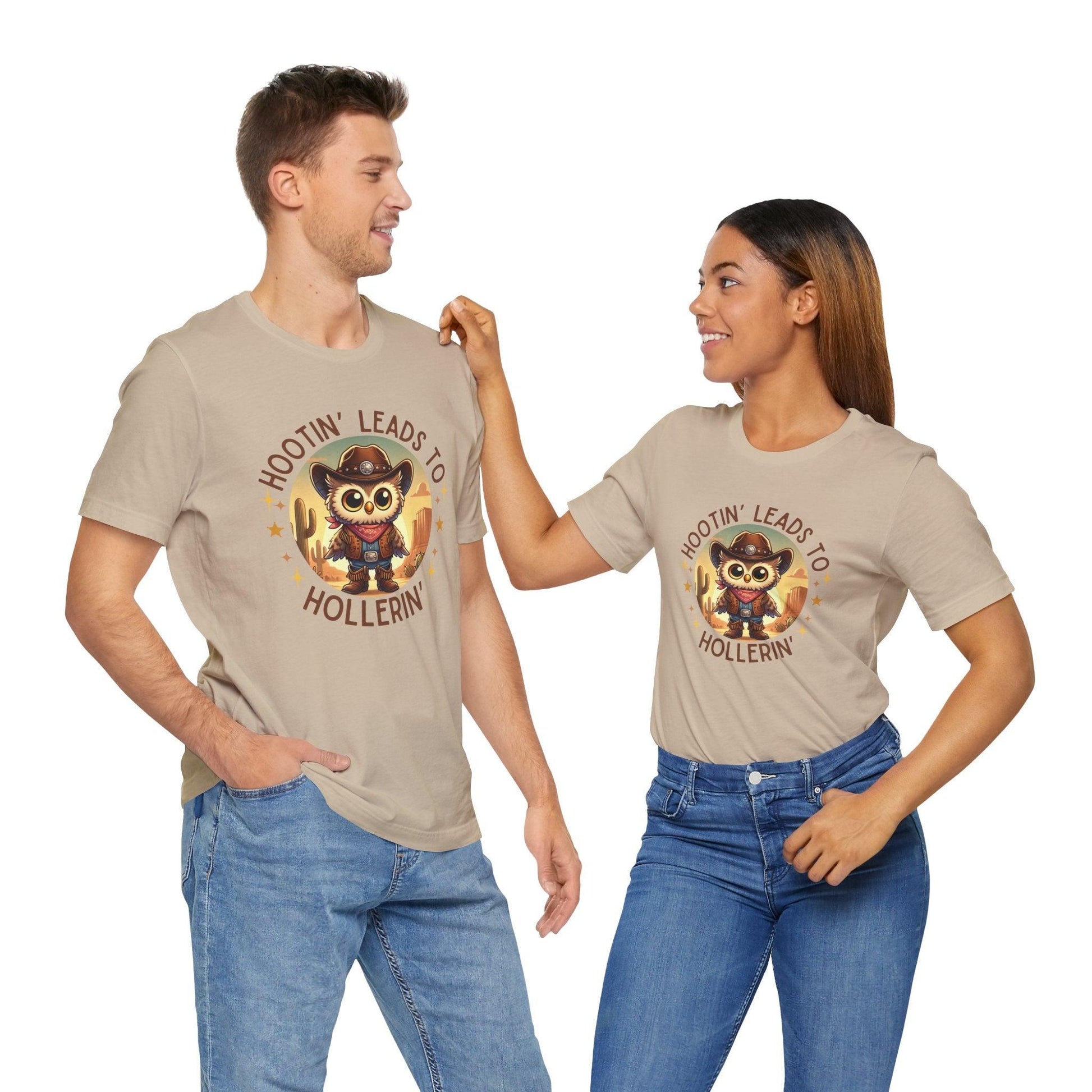 Hootin' Leads to Hollerin' - Unisex Jersey Tee - 🤠 Yeehaw! Embrace Your Inner Cowboy/Cowgirl 🤠 - Whippie's