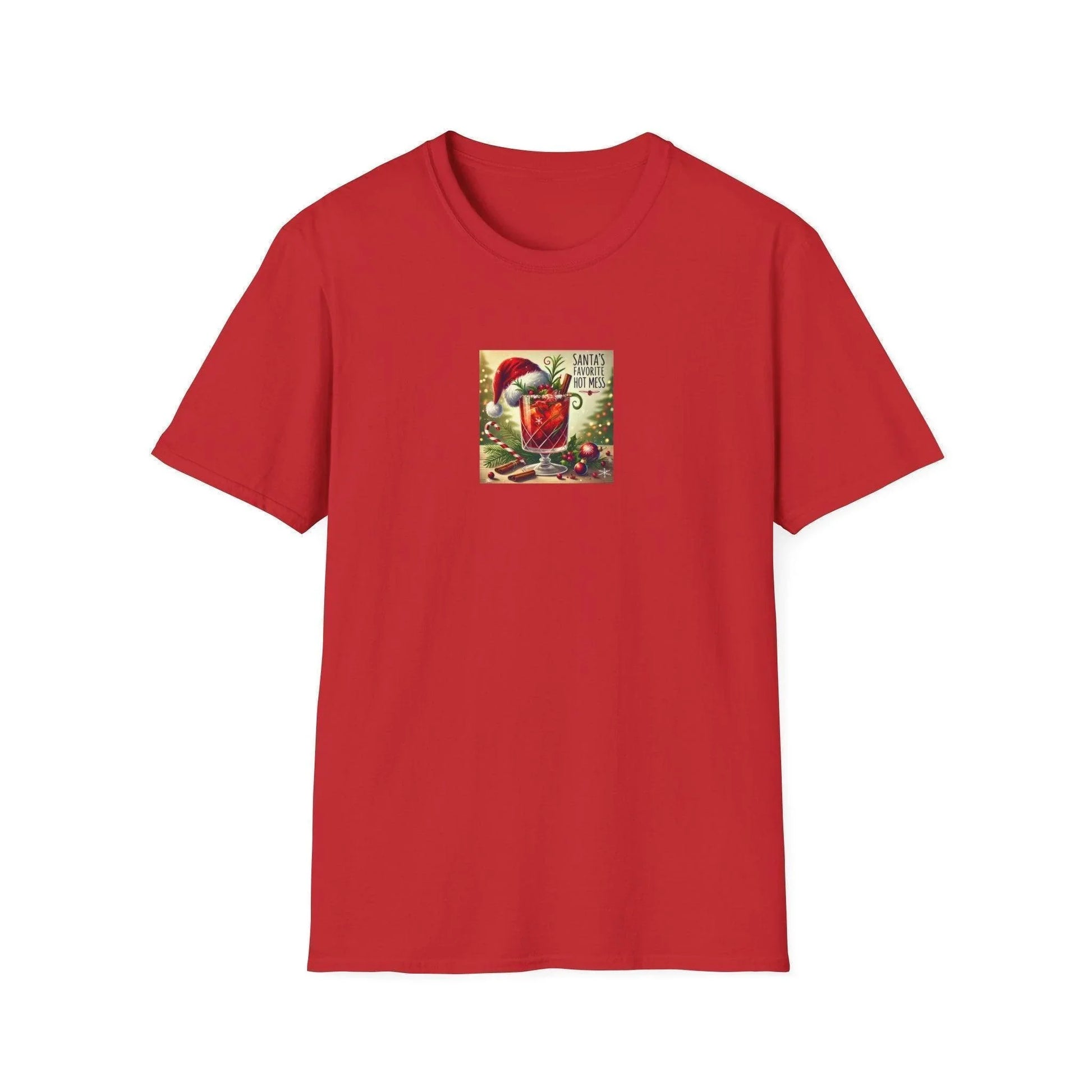 Santa's Favorite Hot Mess 🎅🎄🍹 - Unisex Softstyle T-shirt - Whippie's