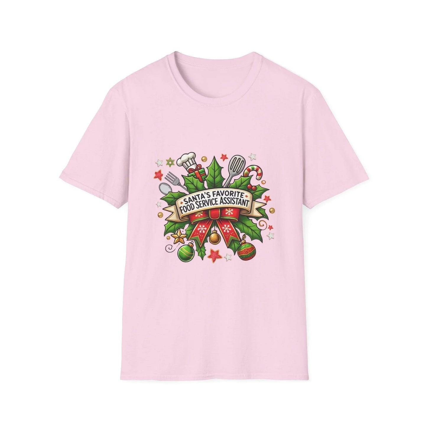 Santa's Favorite School Food Service Assistant Unisex Tee 🍽️🎅 - Whippie's