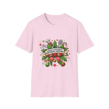 Santa's Favorite School Food Service Assistant Unisex Tee 🍽️🎅 - Whippie's