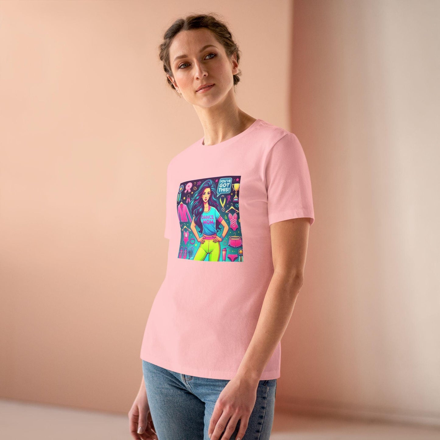 Dance Mom Magic (Black Hair) - A Colorful Celebration 🌈 - Women's Softstyle Tee - Whippie's