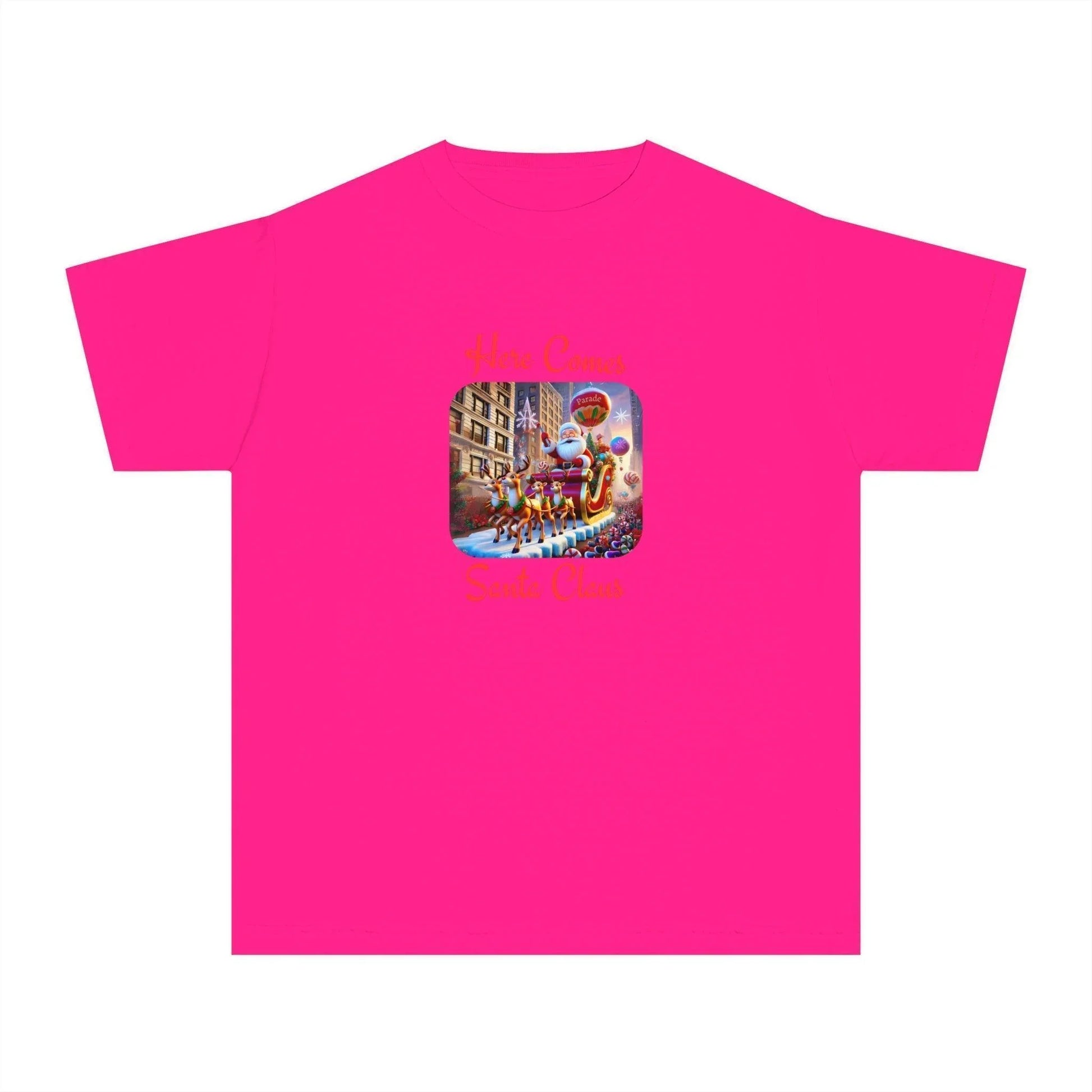 🎅 Here Comes Santa Claus 🎄 Youth Midweight Tee ✨ - Whippie's