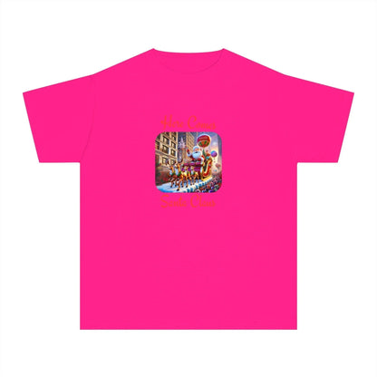 🎅 Here Comes Santa Claus 🎄 Youth Midweight Tee ✨ - Whippie's