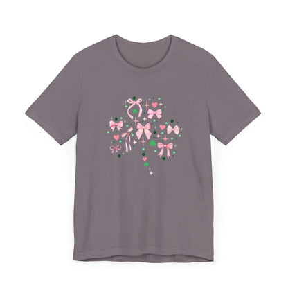 Shamrock Sparkle Unisex Jersey Tee - ☘️💖 Shine Bright this St. Patrick's Day! 💖☘️ - Whippie's