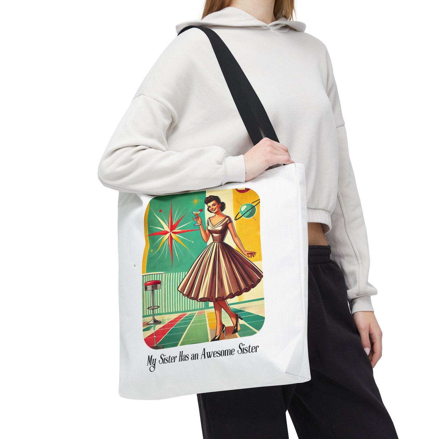 Mid-Century Awesome Sister Tote Bag | Sister Gift