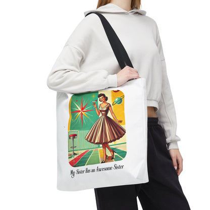 Mid-Century Awesome Sister Tote Bag | Sister Gift