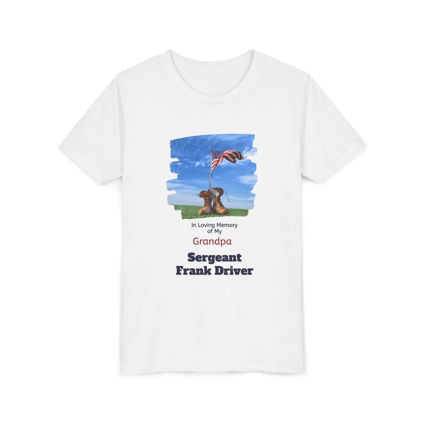 Memorial Day Military Boots - Youth T-shirt - Personalizable