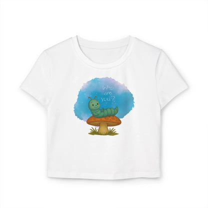 ✨ Who Are You? Cute Sparkly Caterpillar Baby Tee ✨ - Whippie's