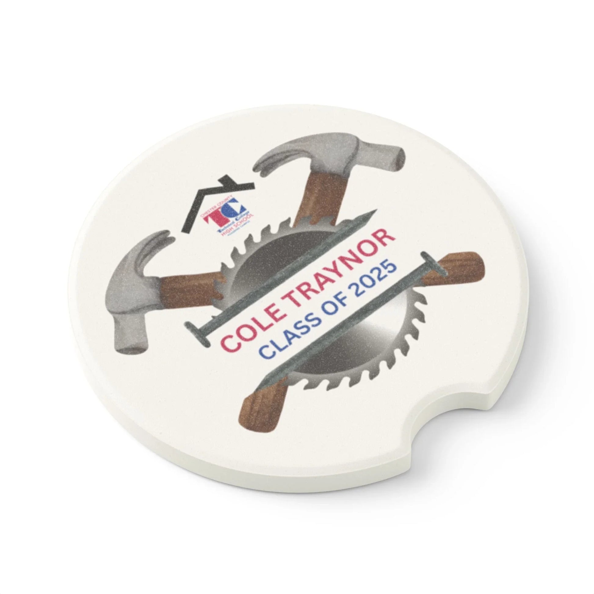 Technical HS Graduation Car Coaster - Personalizable - Whippie's