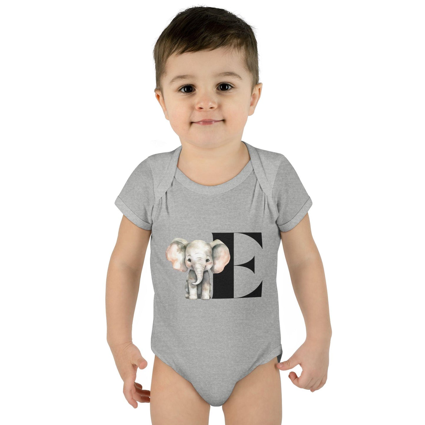 Alphabet Adventures: Letter E - Enormous Elephant Baby Onesie - Whippie's