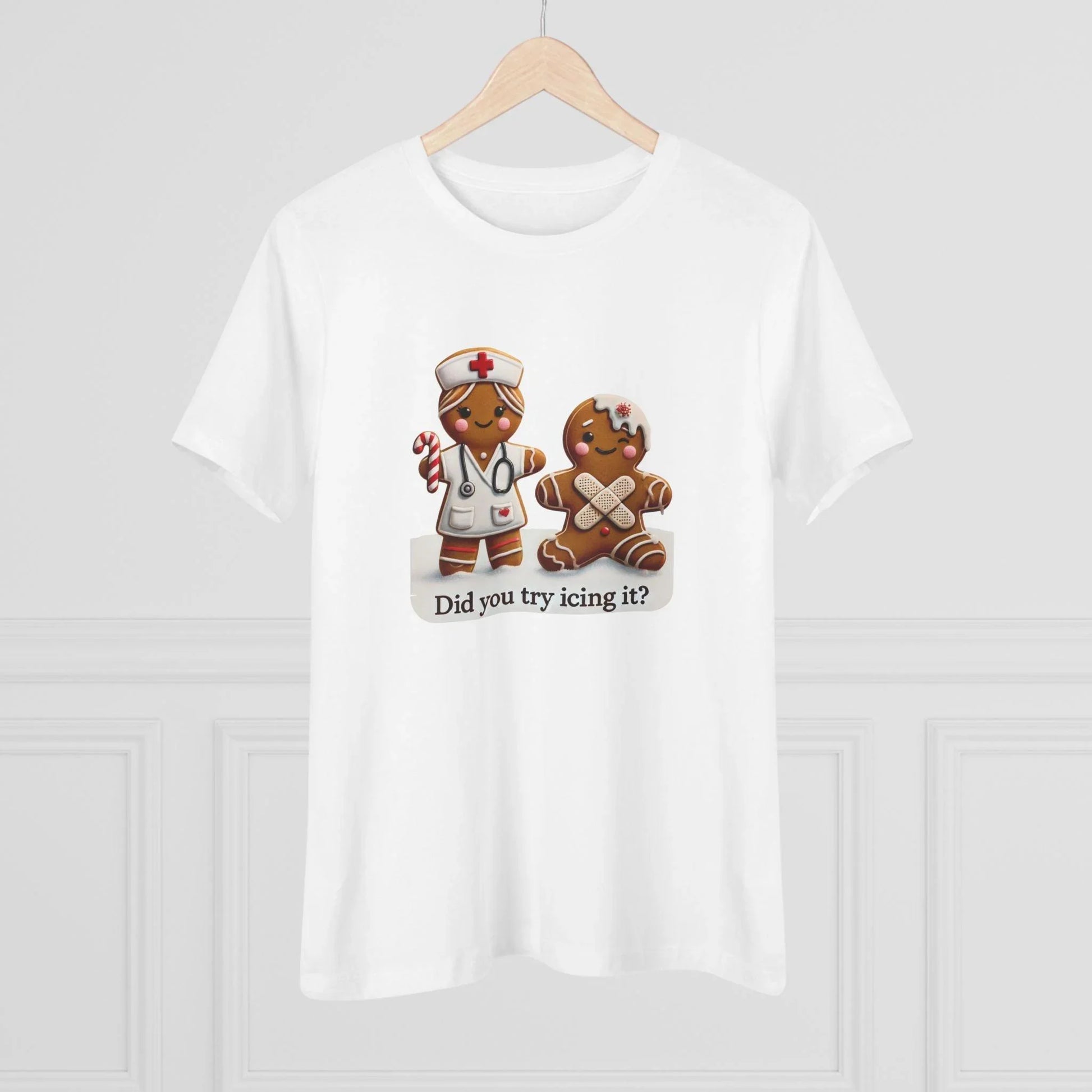 🍪🩹 "Did You Try Icing It?" 👩‍⚕️🎄 - Women's Softstyle Tee - Whippie's