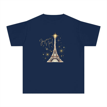 ✨ Joyeux Noël Youth Midweight Tee 🗼 A touch of Parisian elegance for your little one. - Whippie's