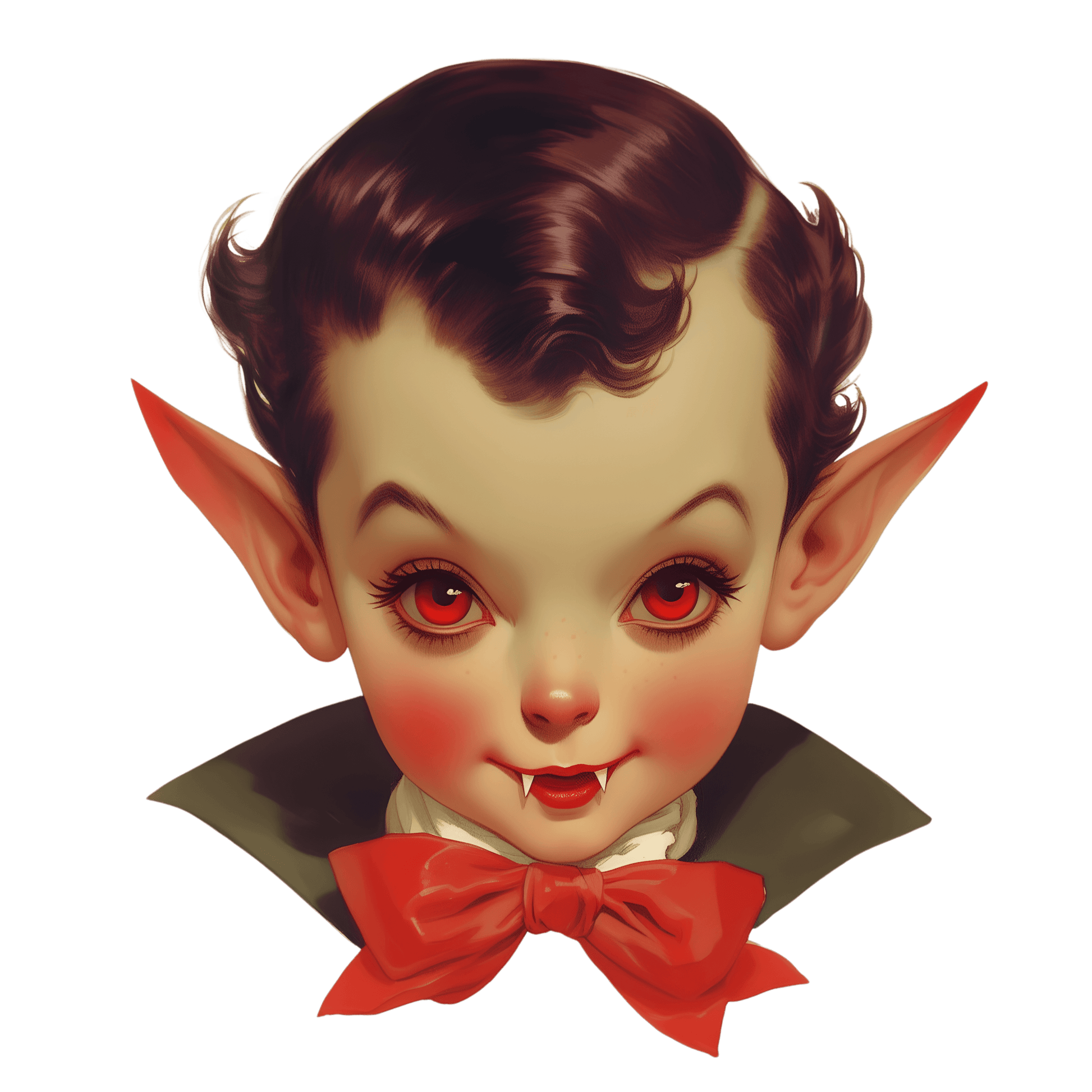 Fangs for the Fashion - Women's Relaxed V-Neck Tee - Embrace Spooky-Cute Style! - Whippie's