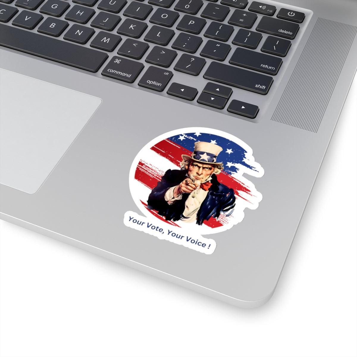 Your Vote, Your Voice! - Kiss-Cut Stickers - Whippie's