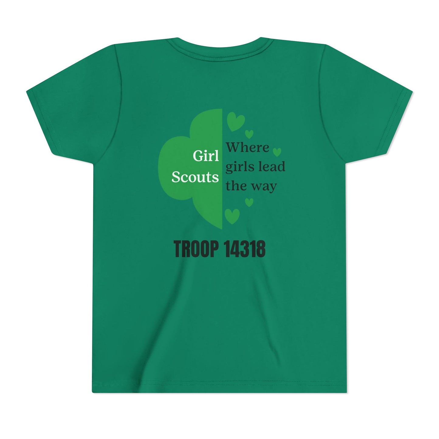 Personalized Girl Scout Trefoil Troop Tee | Girls Lead the Way -Youth