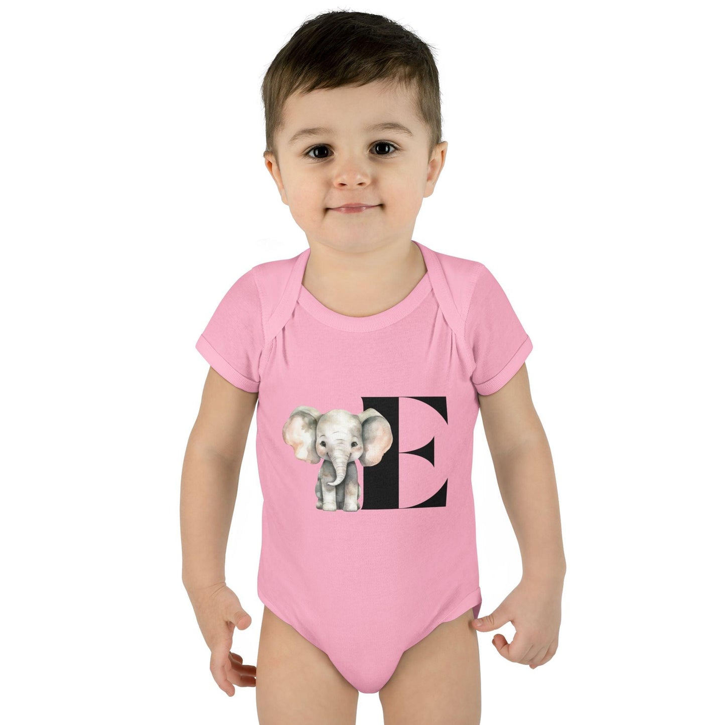 Alphabet Adventures: Letter E - Enormous Elephant Baby Onesie - Whippie's