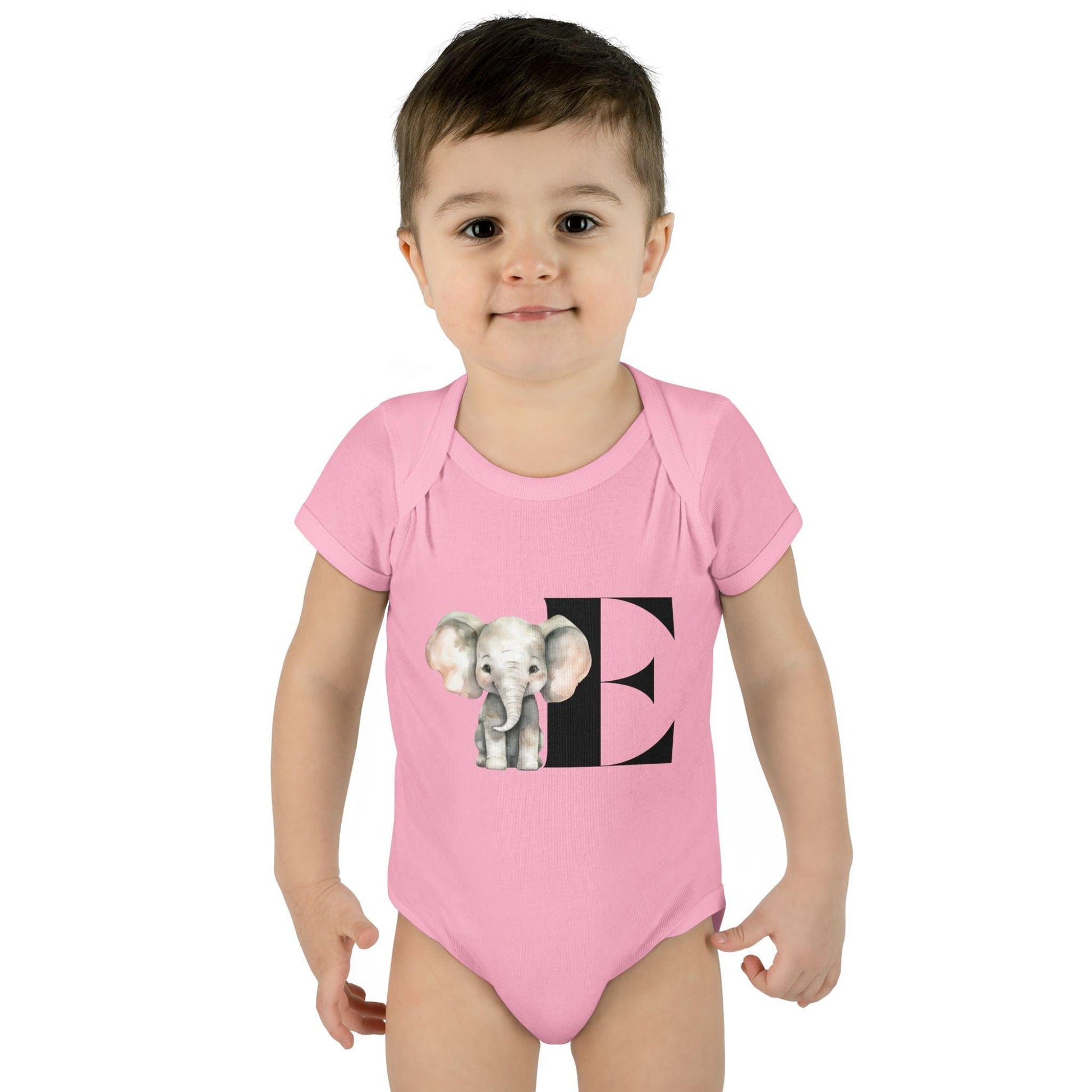Alphabet Adventures: Letter E - Enormous Elephant Baby Onesie - Whippie's