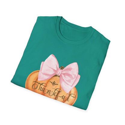 Thankful Pumpkin - A Heart Full of Gratitude! 🧡🎀 Unisex Tee - Whippie's