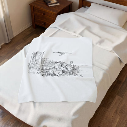 Classic Pooh Tea Party Sherpa Blanket - Hunny-Sweet Dreams!