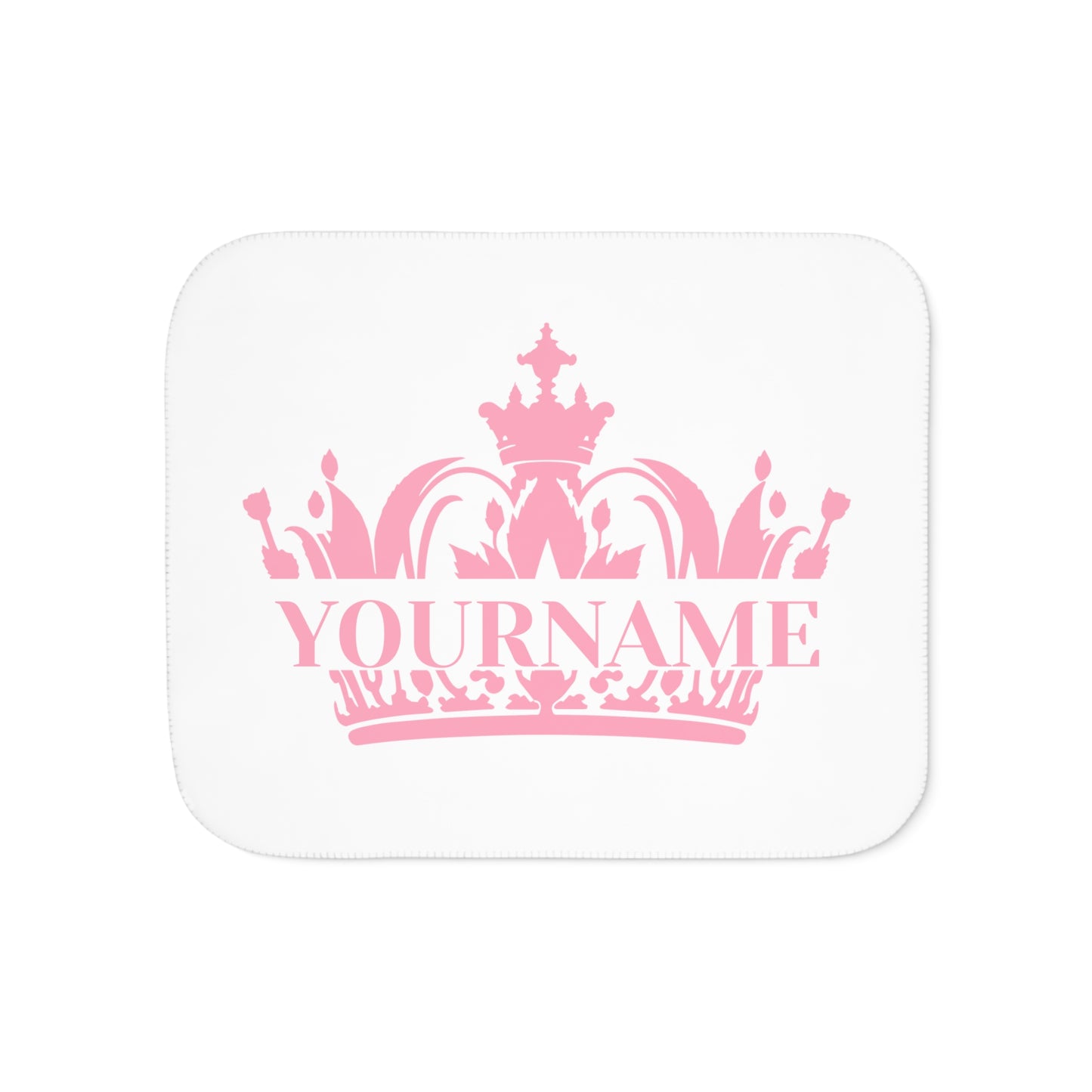 Crown Sherpa Blanket - Snuggle Up in Royal Comfort!  Personalizable