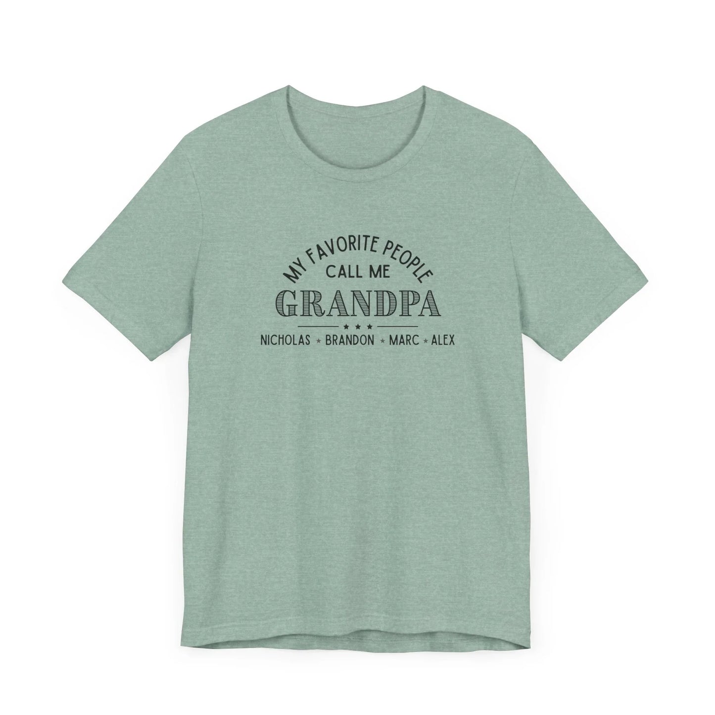 My Favorite People Call Me Grandpa - Personalized Unisex Jersey Tee - Whippie's